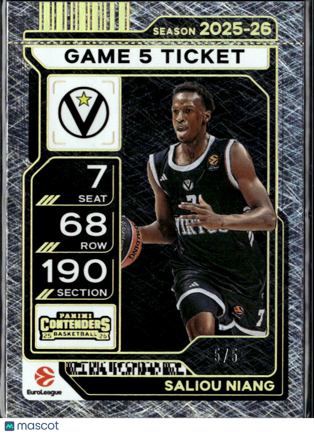 Saliou Niang 2026 Contenders Game Ticket SSP 5/5 Virtus Bologna