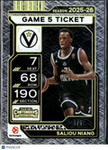 Saliou Niang 2026 Contenders Game Ticket SSP 5/5 Virtus Bologna