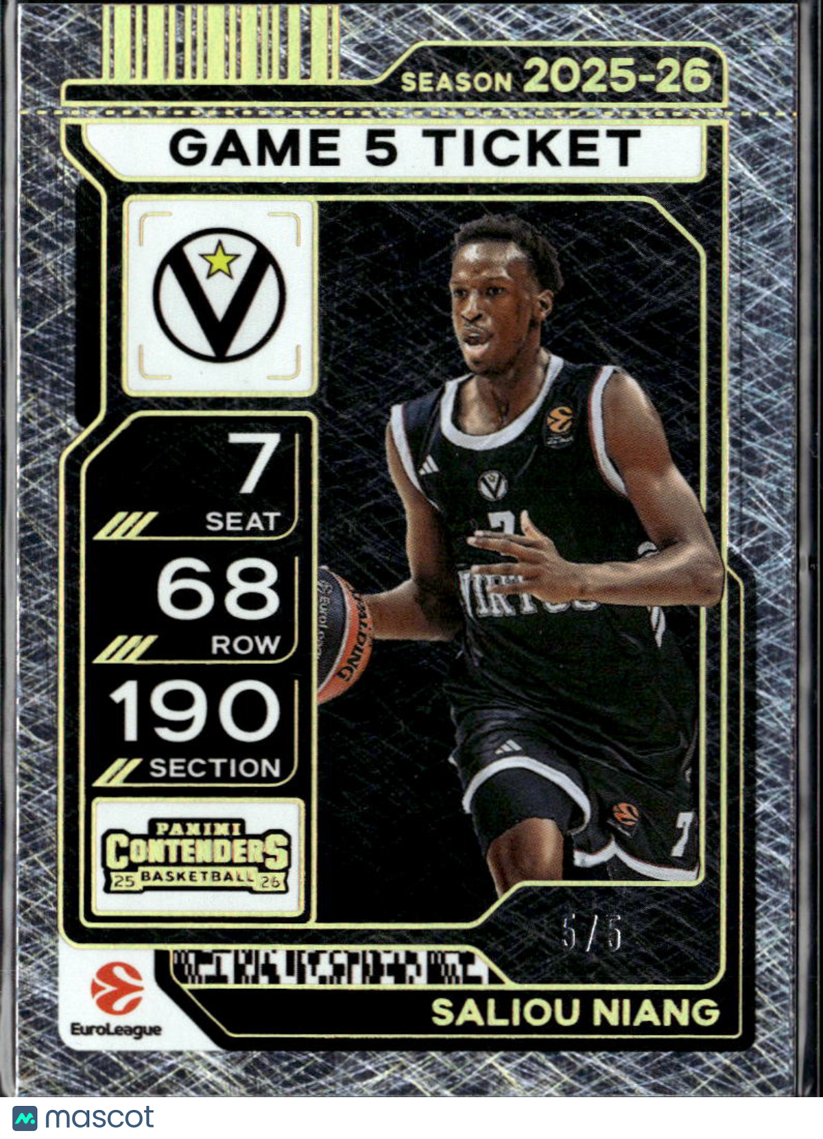 Saliou Niang 2026 Contenders Game Ticket SSP 5/5 Virtus Bologna