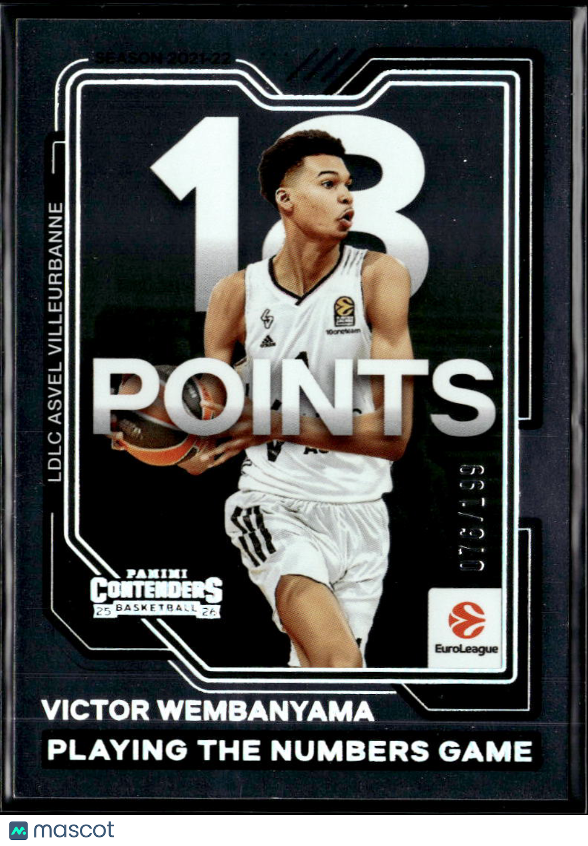 Victor Wembanyama 2026 Contenders EuroLeague Numbers Game /199 Spurs