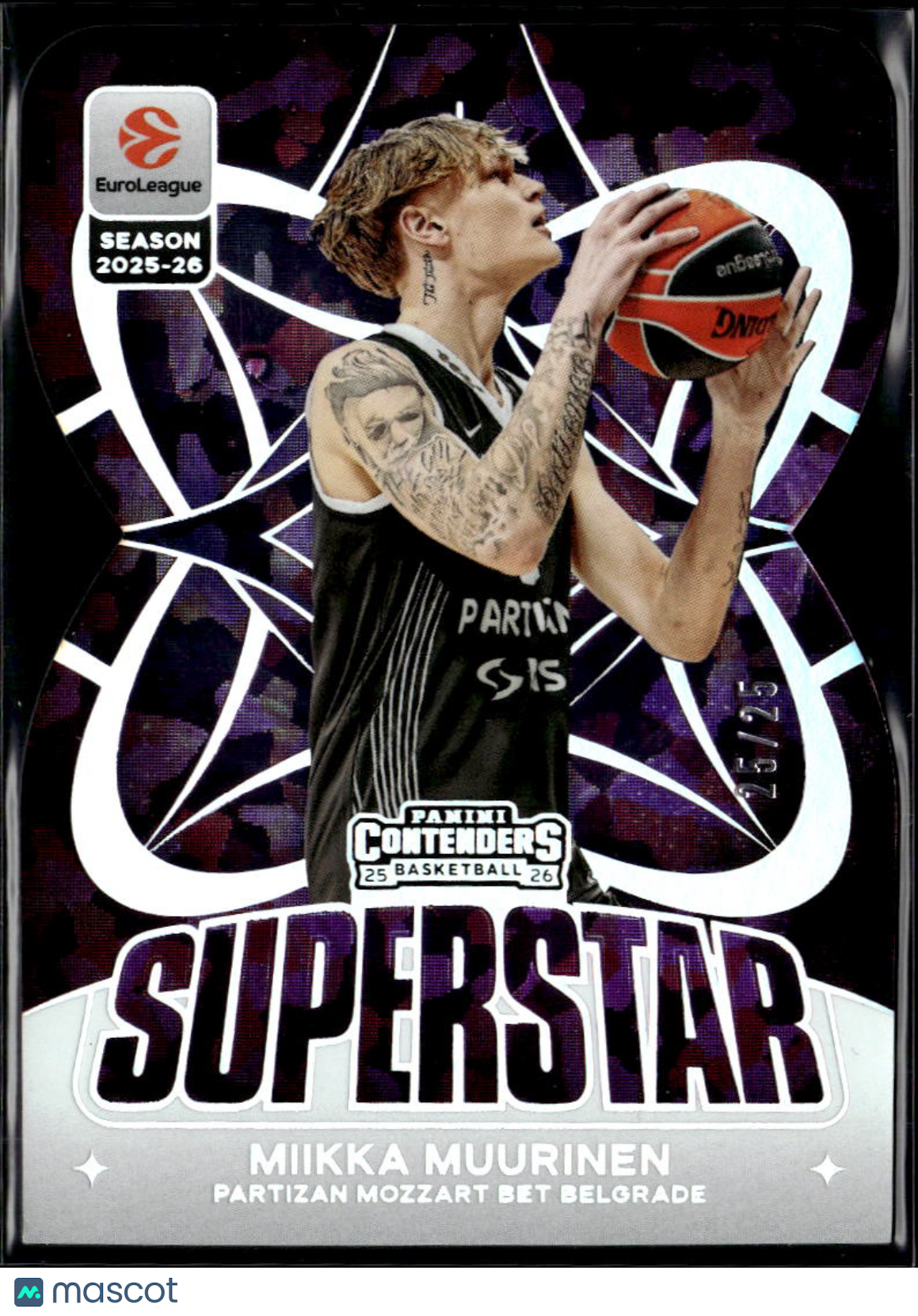 Miikka Muurinen 2026 Contenders EuroLeague Superstar RC 25/25 Bet Belgrade