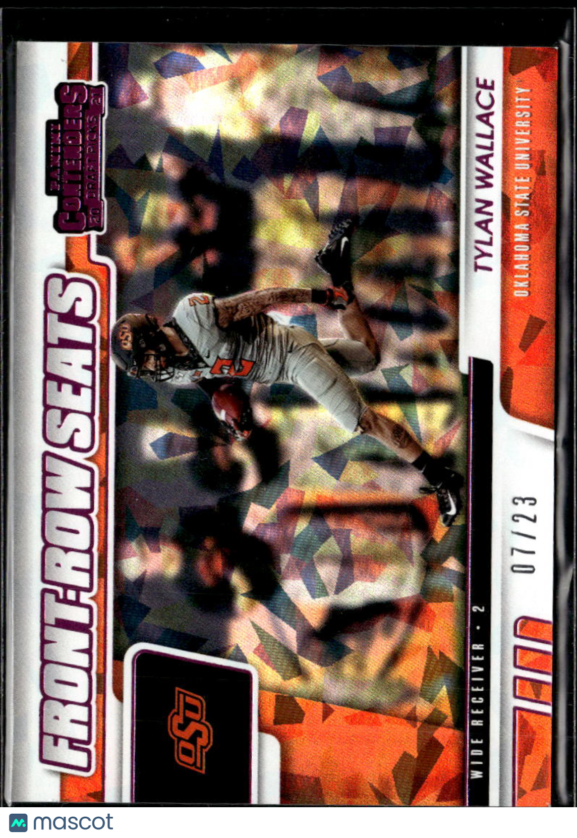 Tylan Wallace 2021 Contenders Cracked Ice RC 7/23 Oklahoma State Cowboys