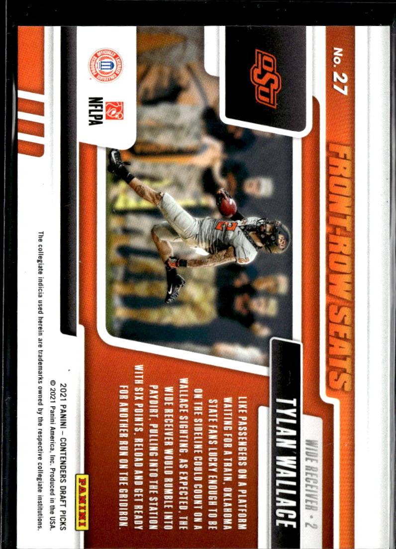 Tylan Wallace 2021 Contenders Cracked Ice RC 7/23 Oklahoma State Cowboys