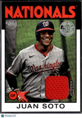 Juan Soto 2021 Topps '86 Jersey Patch Washington Nationals