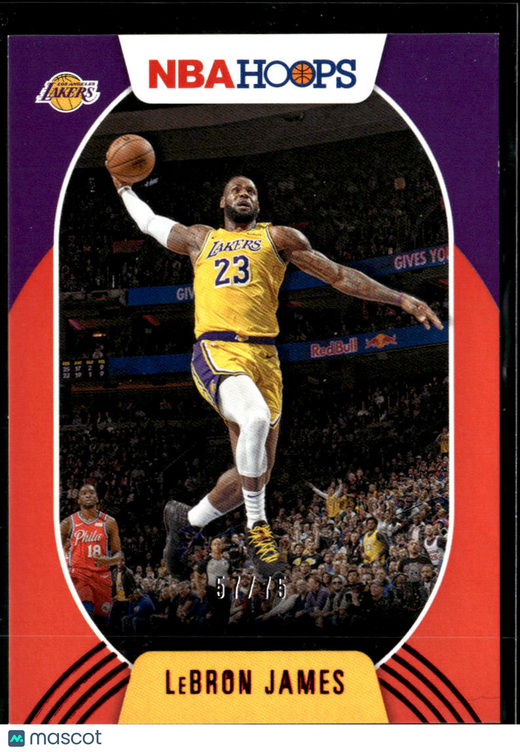 LeBron James 2020-21 NBA Hoops Red Parallel 57/75 Los Angeles Lakers