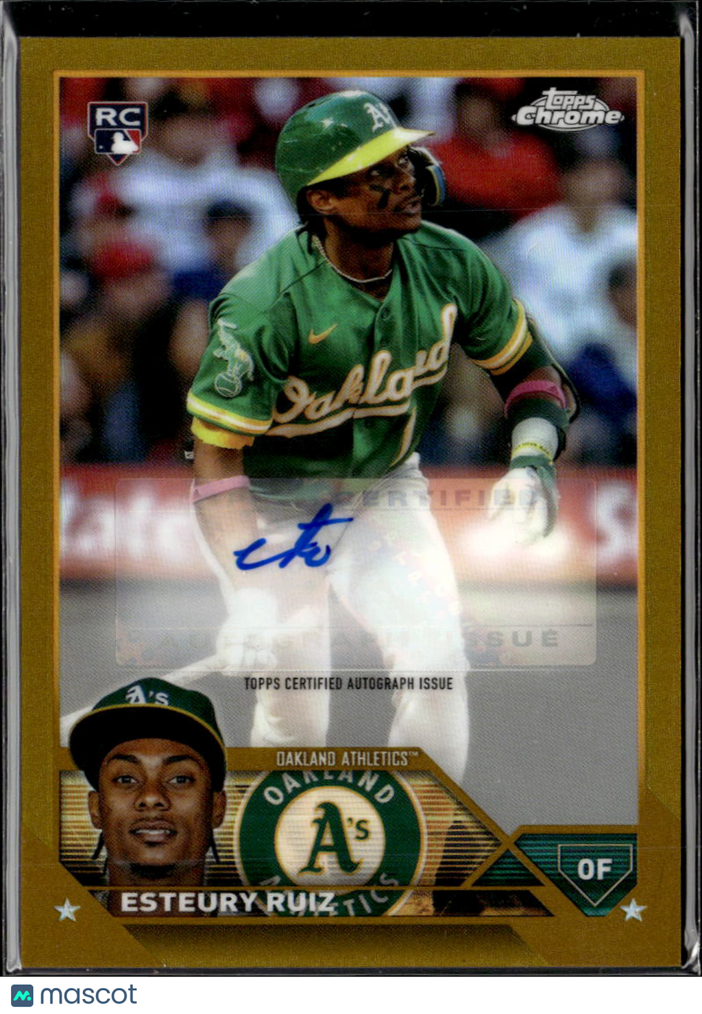 Esteury Ruiz 2023 Topps Chrome Auto Autograph RC GOLD 36/50 Oakland Athletics