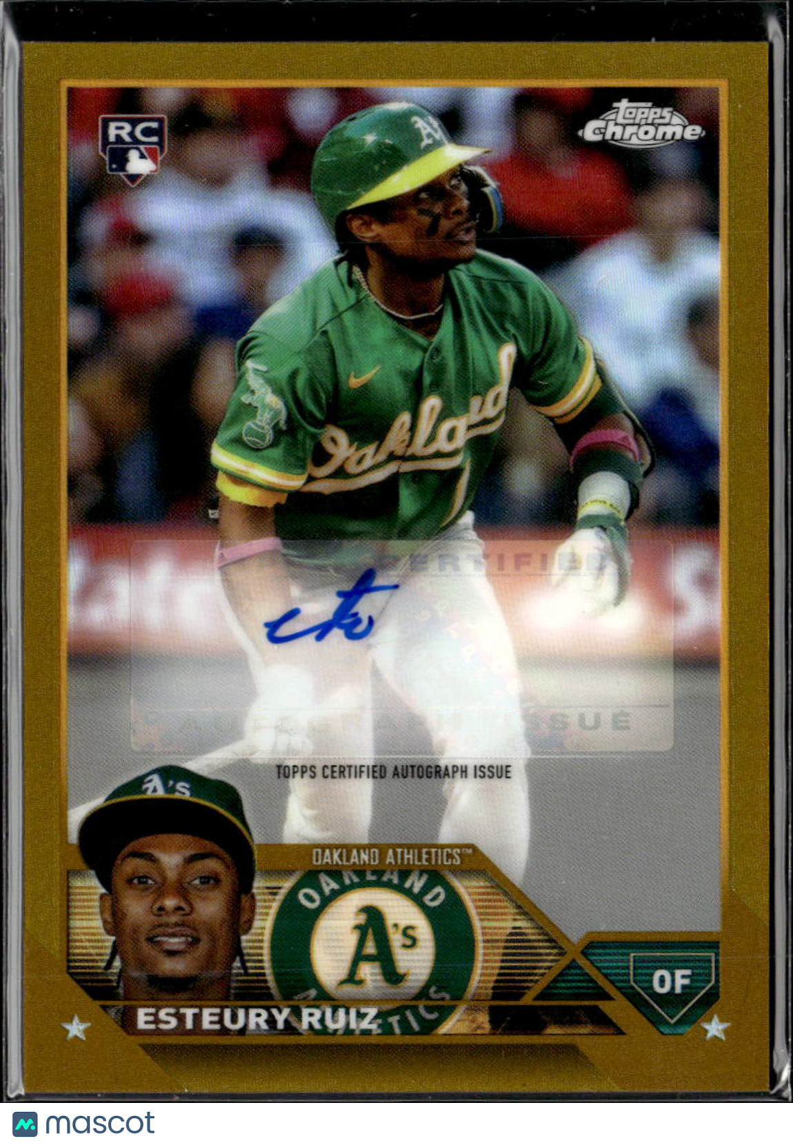 Esteury Ruiz 2023 Topps Chrome Auto Autograph RC GOLD 36/50 Oakland Athletics