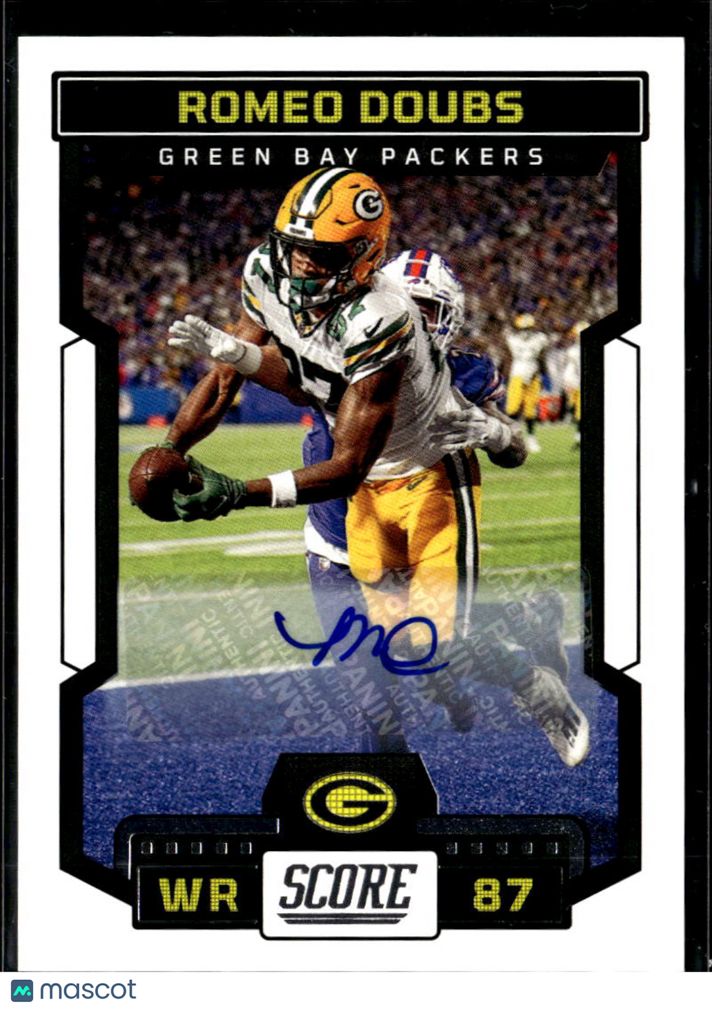 Romeo Doubs 2023 Score Auto Autograph Green Bay Packers Patriots