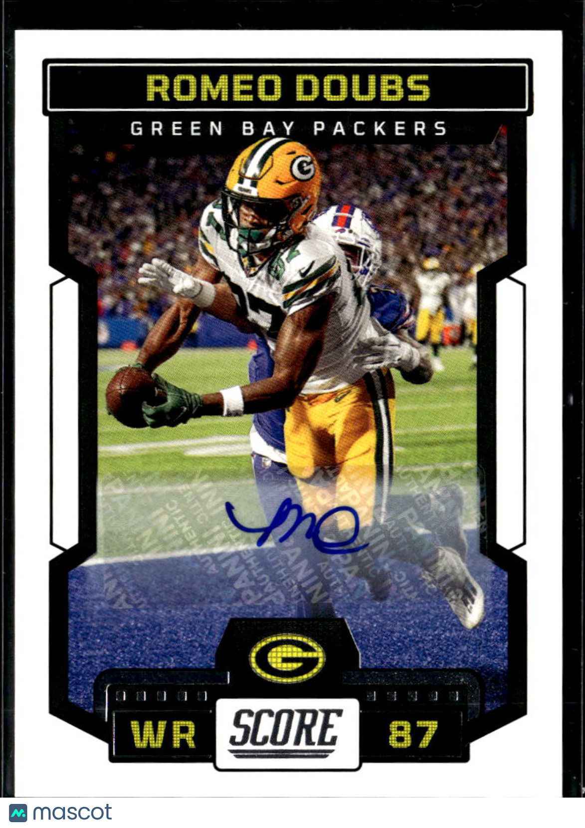 Romeo Doubs 2023 Score Auto Autograph Green Bay Packers Patriots