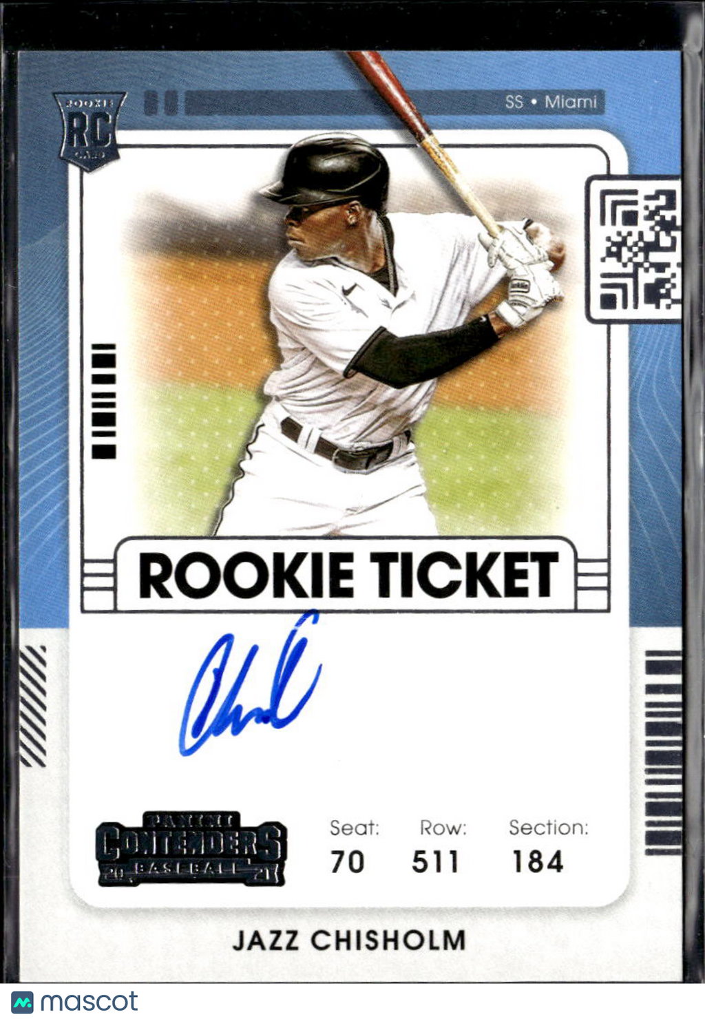 Jazz Chisholm 2021 Contenders Auto Autograph Rookie RC Miami Marlins