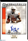 Vince Young 2007 Topps Draft Picks Auto Autograph 28/50 Texas Longhorns