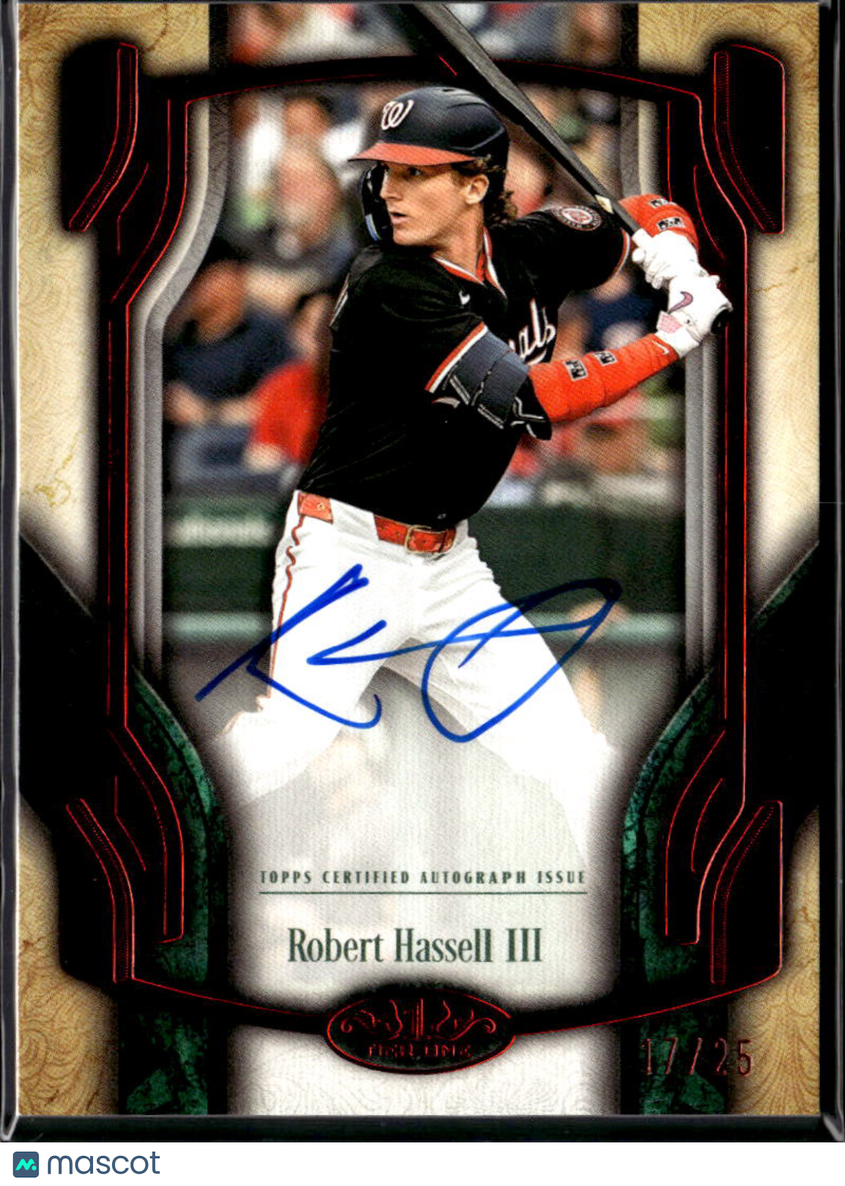 Robert Hassell III 2026 Tier One Auto Autograph 17/25 Washington Nationals