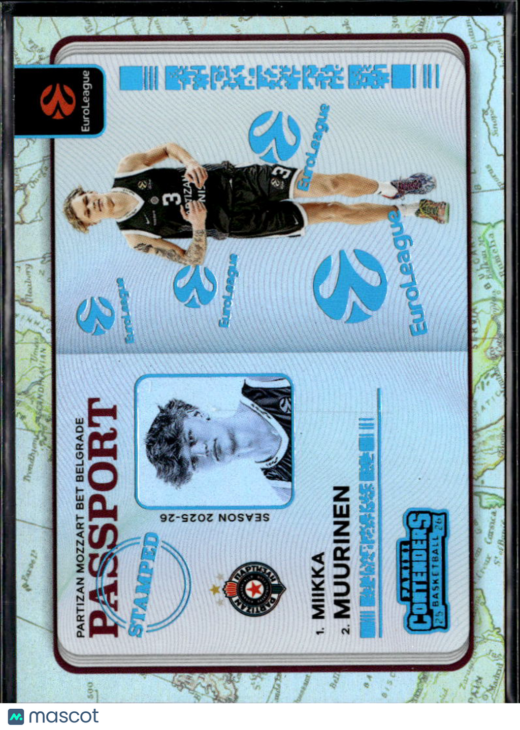 Miikka Muurinen 2025-26 Contenders EuroLeague Passport CASE HIT Bet Belgrade
