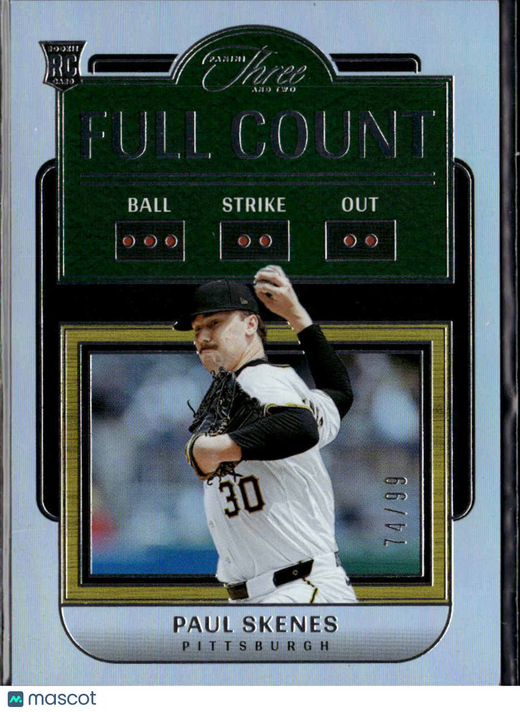 Paul Skenes 2024 Panini Three and Two Baseball RC /99 Pittsburgh Pirates