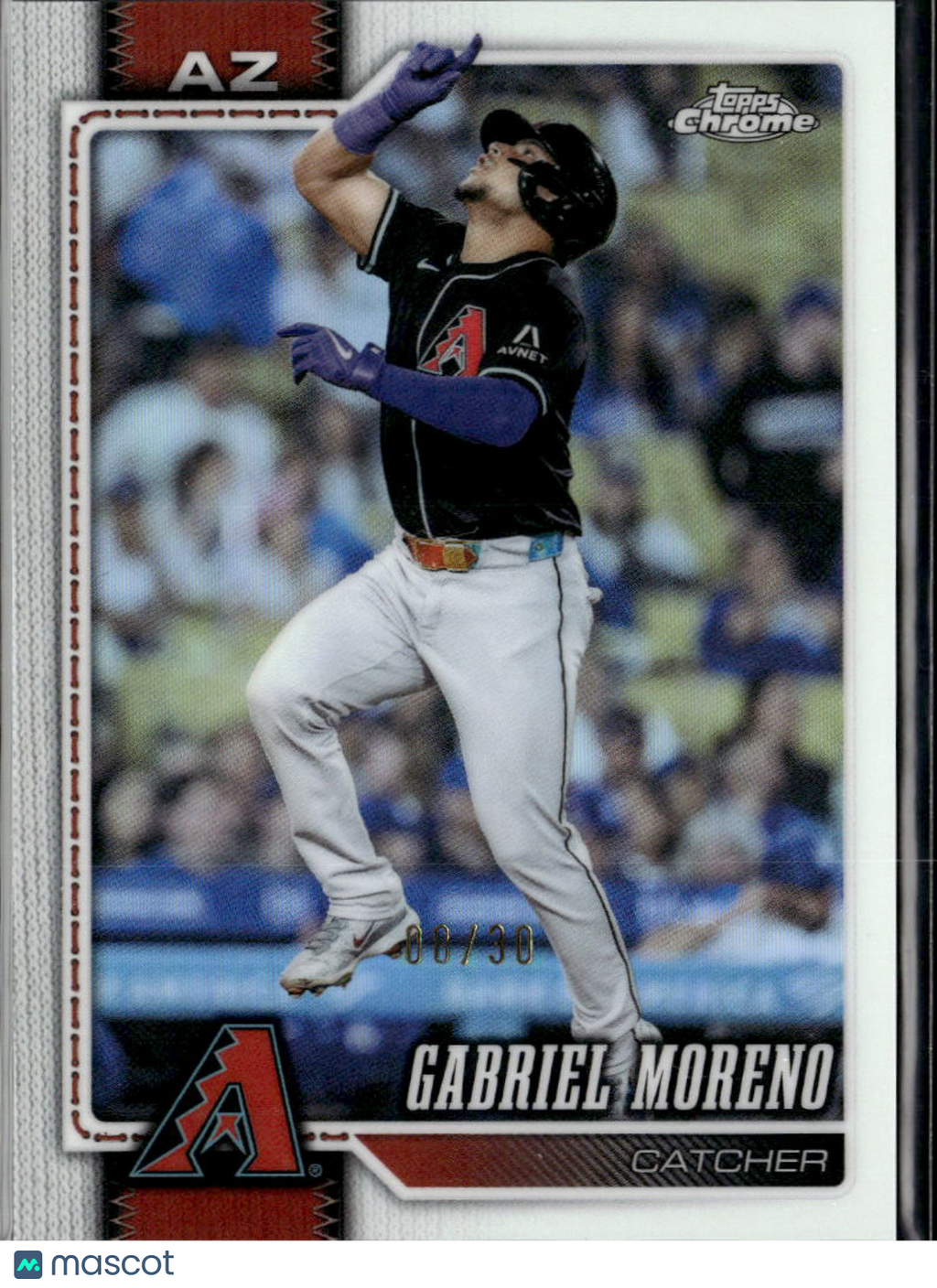 Gabriel Moreno 2026 Topps Chrome White Refractor 8/30 Arizona Diamondbacks
