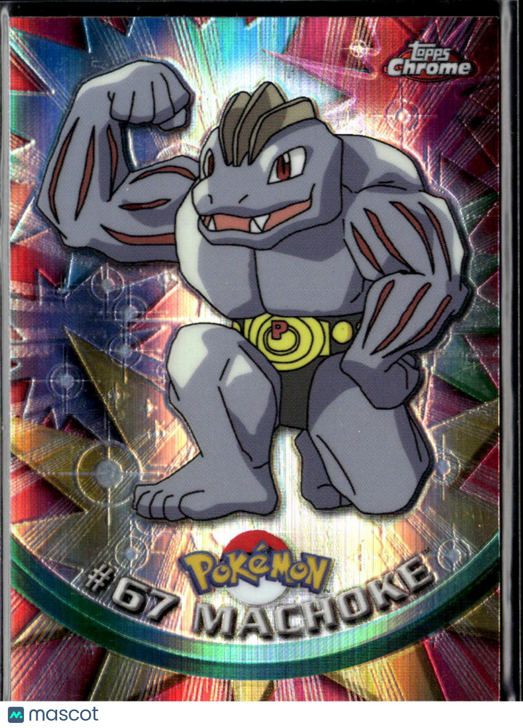 Machoke 2000 Topps Chrome Pokemon Spectra Refractor #67