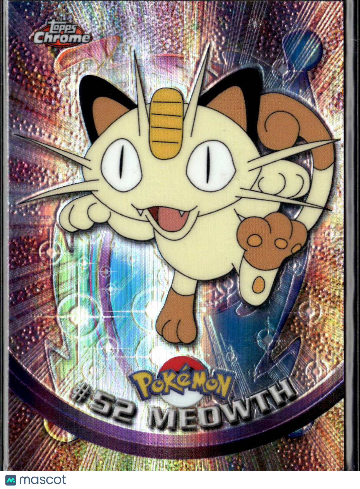 Meowth 2000 Topps Chrome Pokemon Spectra Refractor #52