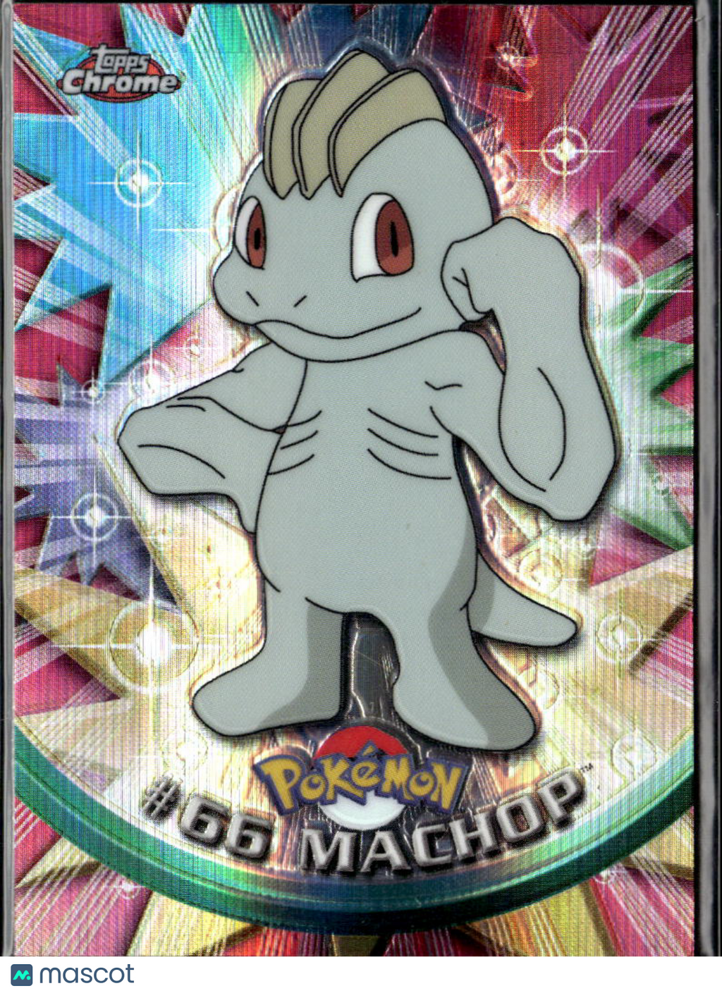 Machop 2000 Topps Chrome Pokemon Spectra Refractor #66