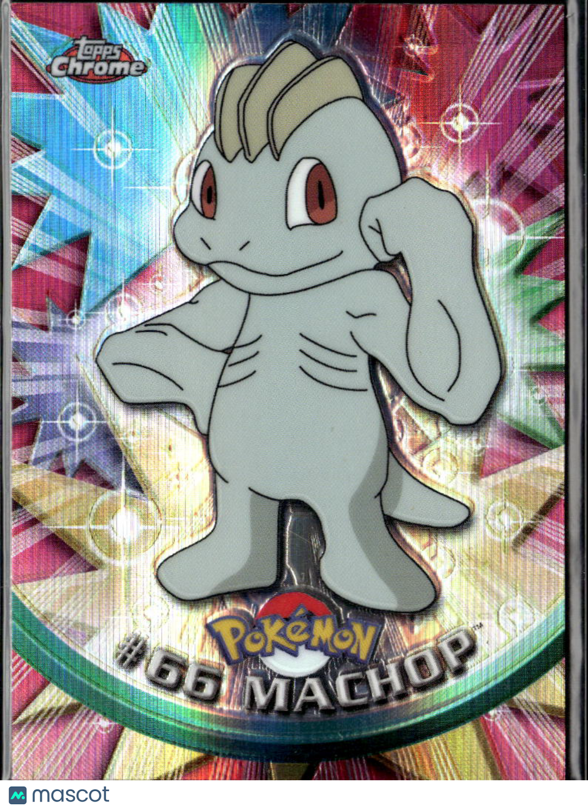 Machop 2000 Topps Chrome Pokemon Spectra Refractor #66