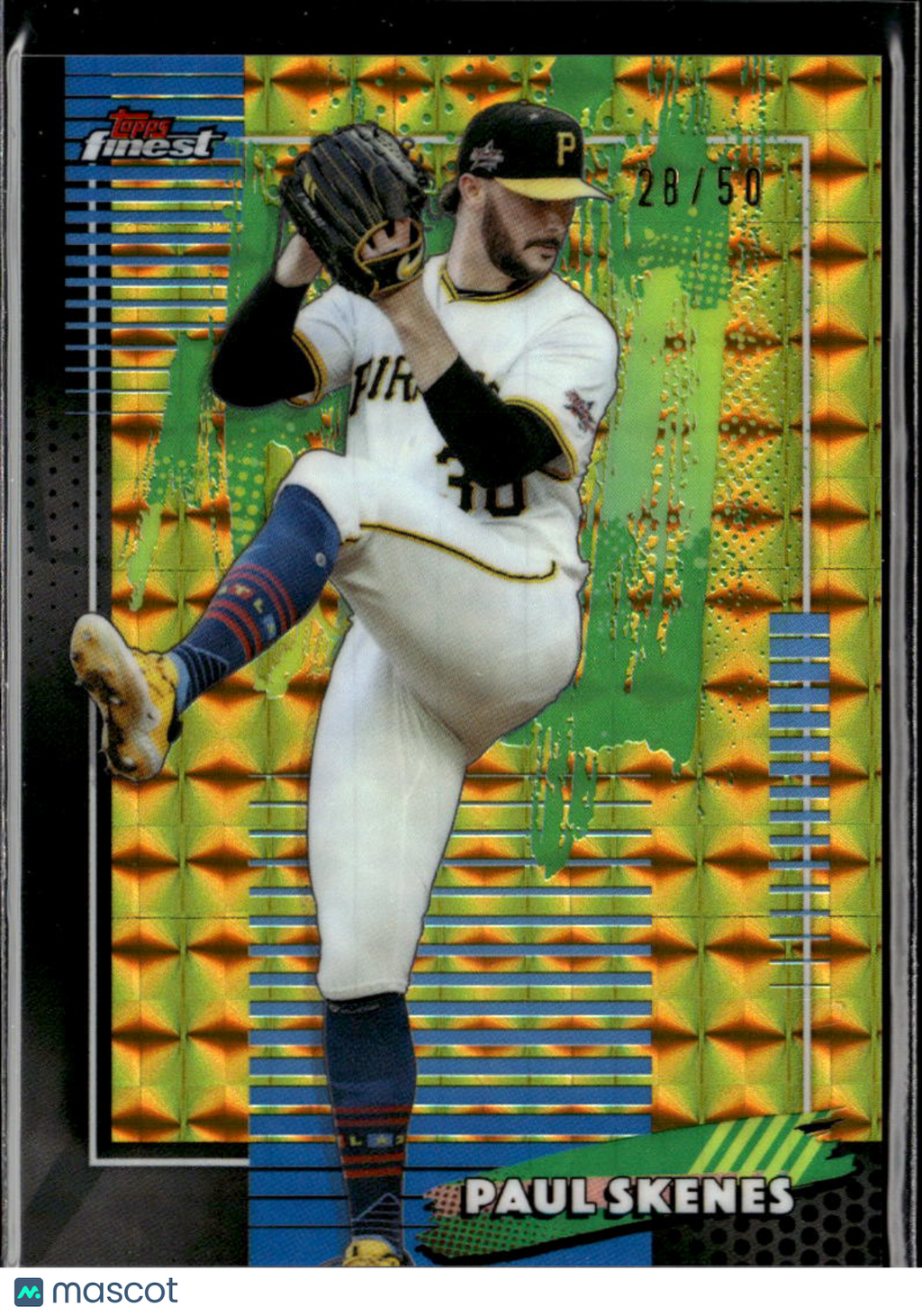 Paul Skenes 2026 Topps Finest GOLD Refractor 28/50 Pittsburgh Pirates