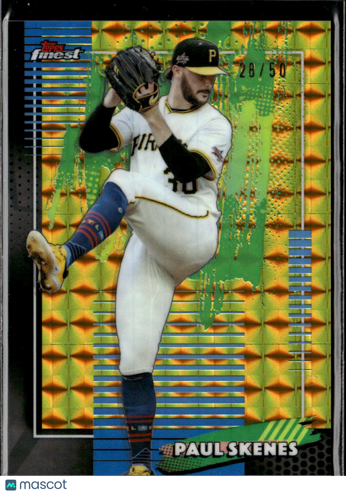 Paul Skenes 2026 Topps Finest GOLD Refractor 28/50 Pittsburgh Pirates