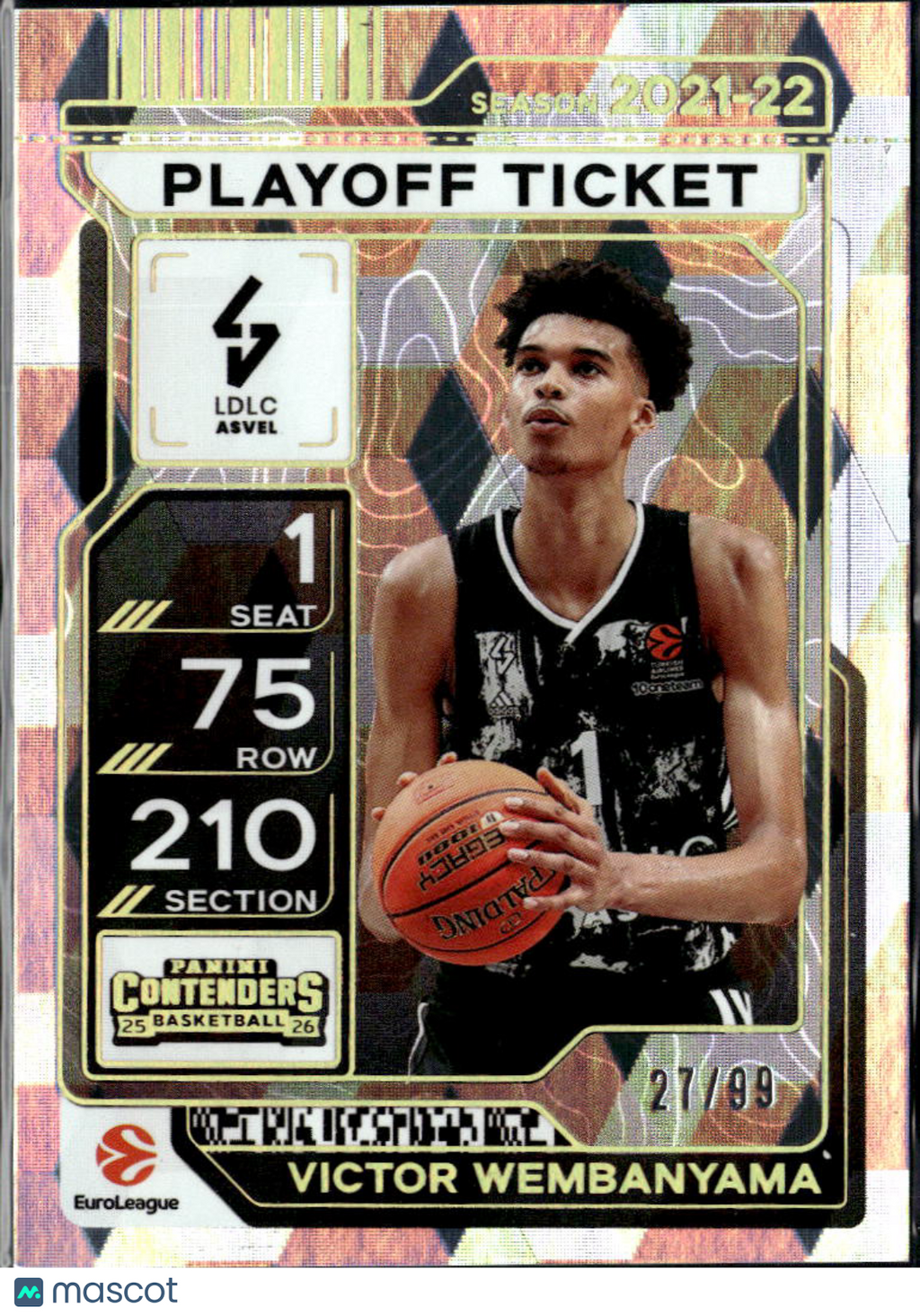 Victor Wembanyama 2026 Panini Contenders Playoff Ticket /99 LDLC ASVEL