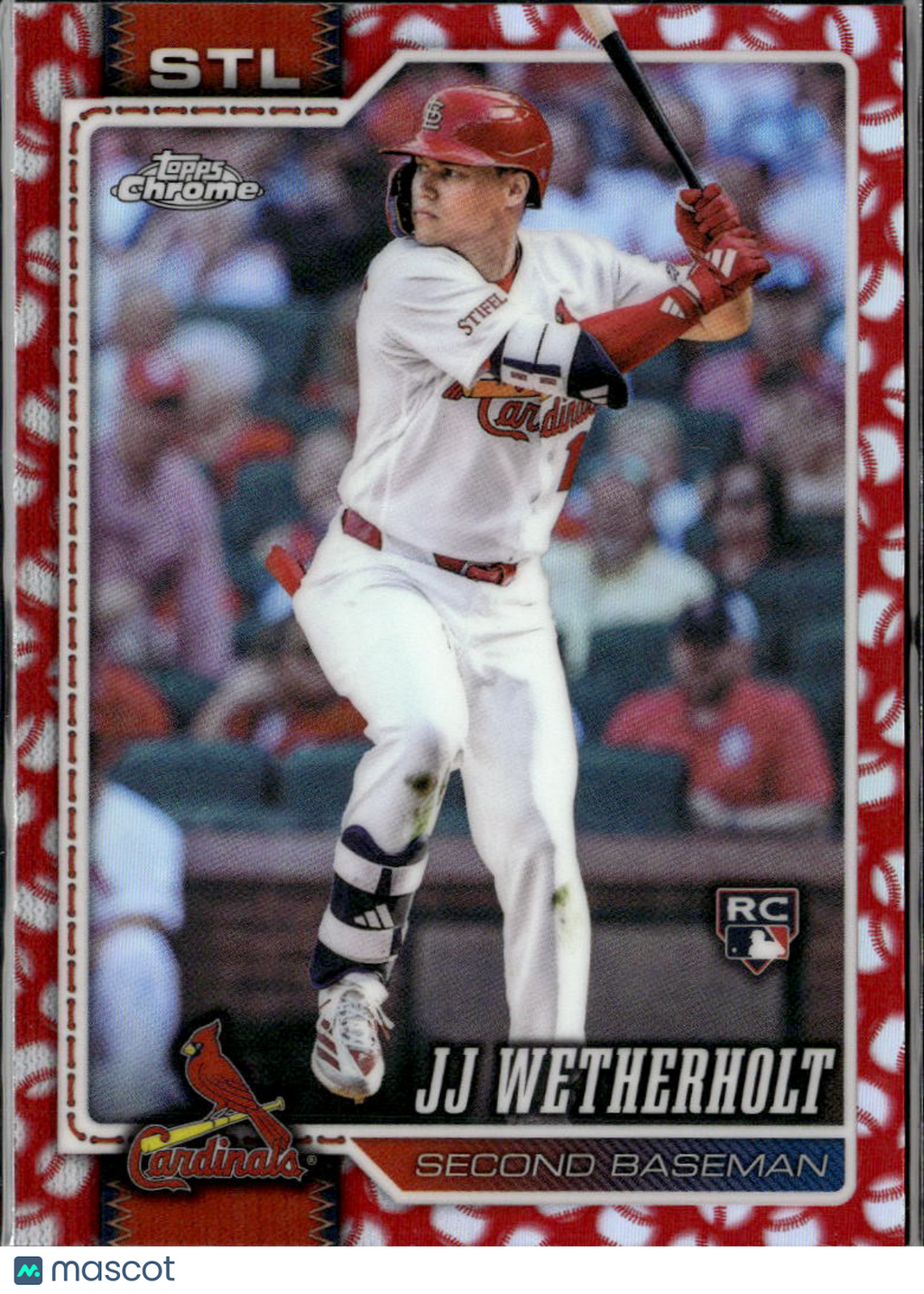 JJ Wetherholt 2026 Topps Chrome RC Seams Refractor Rookie St. Louis Cardinals