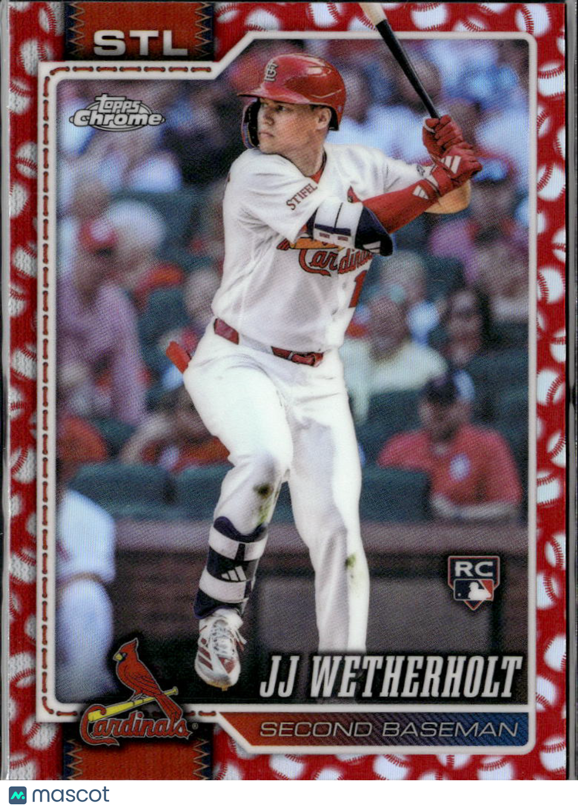 JJ Wetherholt 2026 Topps Chrome RC Seams Refractor Rookie St. Louis Cardinals