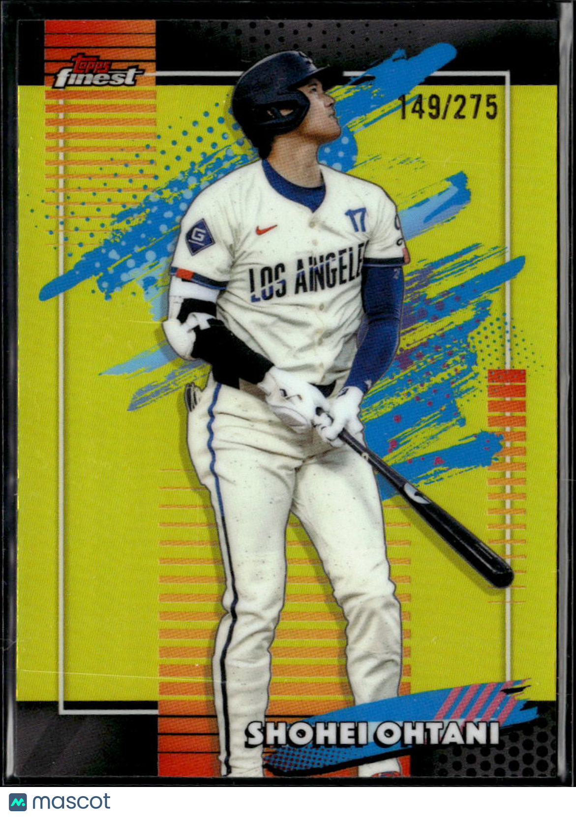 Shohei Ohtani 2026 Topps Finest Yellow Refractor 149/275 Los Angeles Dodgers
