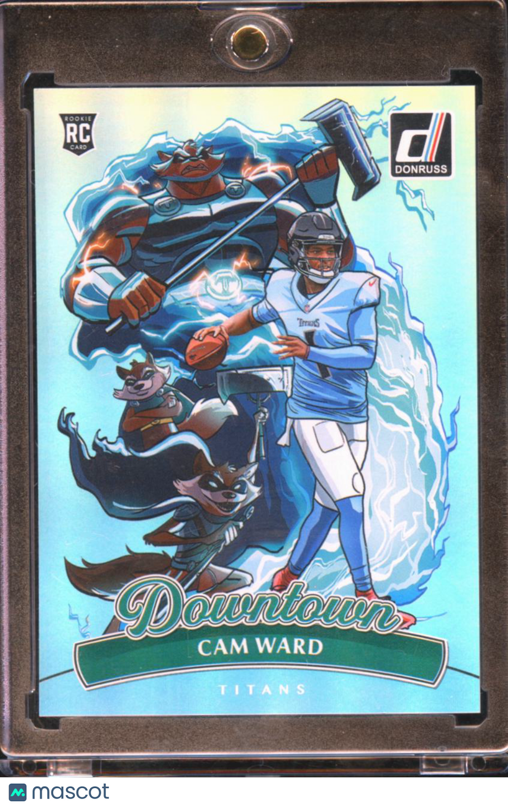 Cam Ward 2025 Donruss DOWNTOWN SSP CASE HIT Rookie RC Tennessee Titans
