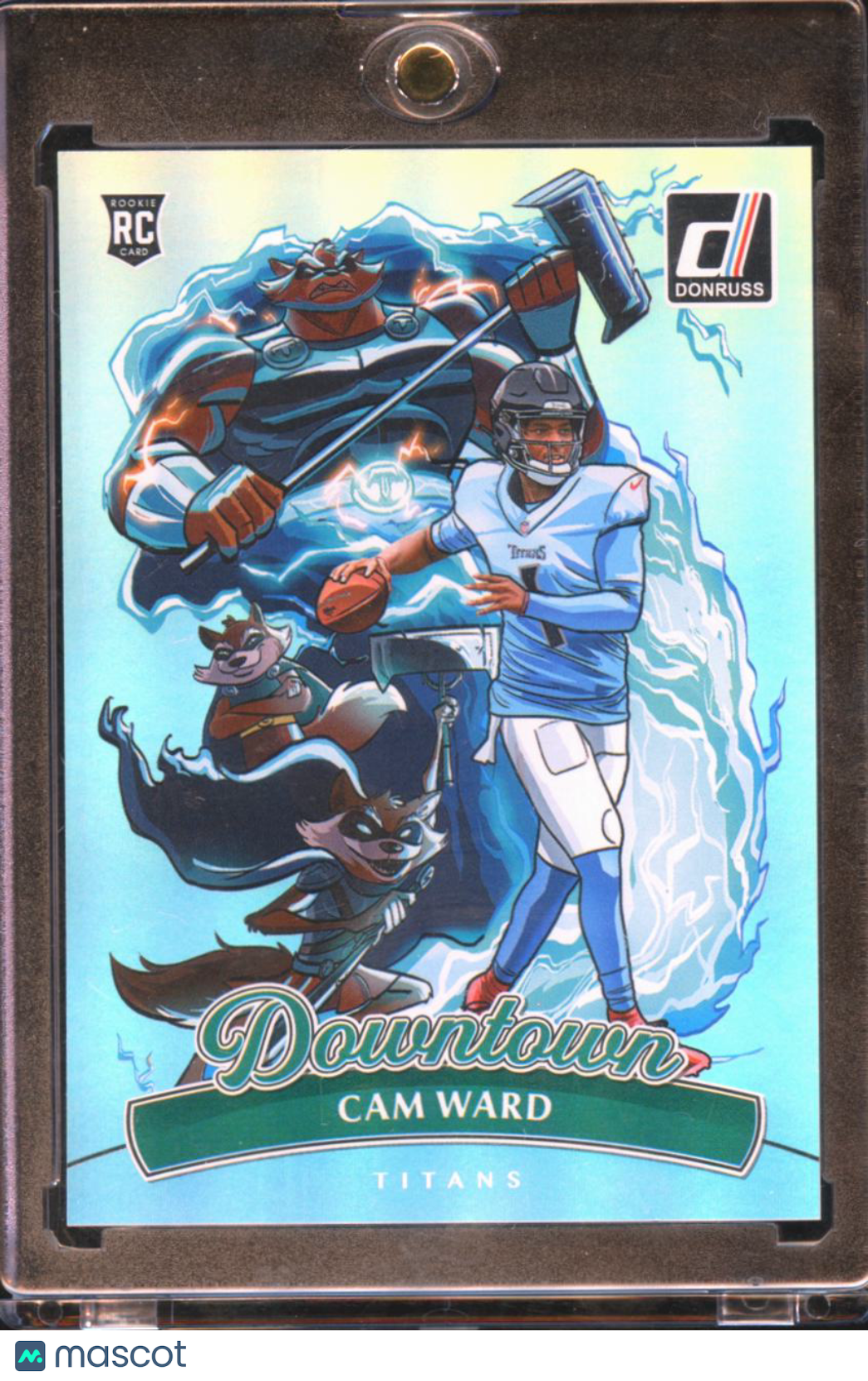 Cam Ward 2025 Donruss DOWNTOWN SSP CASE HIT Rookie RC Tennessee Titans