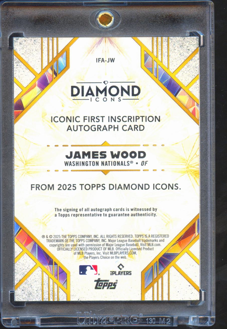 James Wood 2025 Diamond Icons Inscription Auto Autograph RC 10/10 Nationals