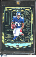 Saquon Barkley 2018 Obsidian Orange Rookie RC 34/50 New York Giants