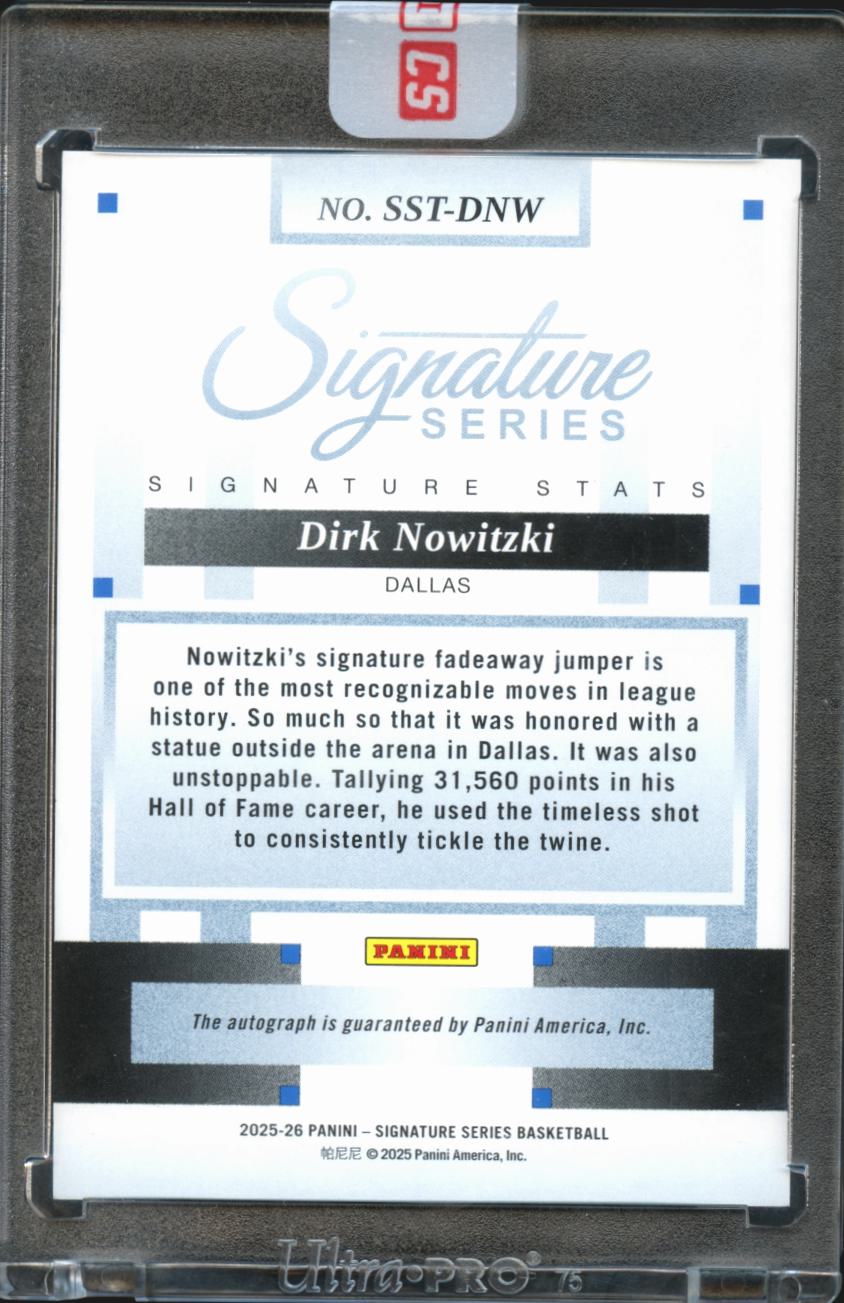 Dirk Nowitzki 2025-26 Signature Series Auto Autograph Cracked Ice 2/15 Mavericks