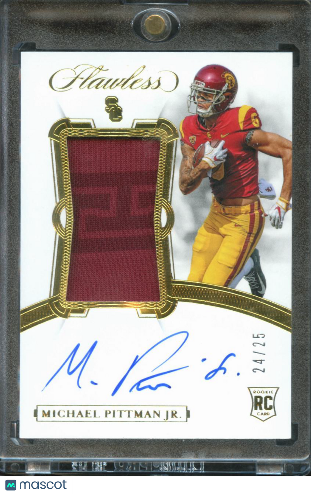 Michael Pittman Jr. 2020 Flawless Auto Autograph Patch RC 24/25 USC Trojans