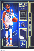 D'Angelo Russell 2025 Silhouett Game Worn Laundry Tag Patch 12/25 Timberwolves