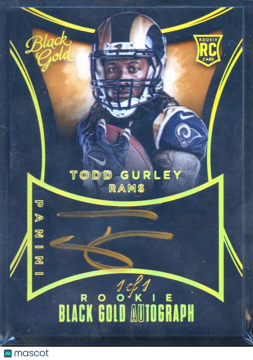 Todd Gurley 2016 Black Gold Auto Autograph RC Rookie 1/1 St. Louis Rams