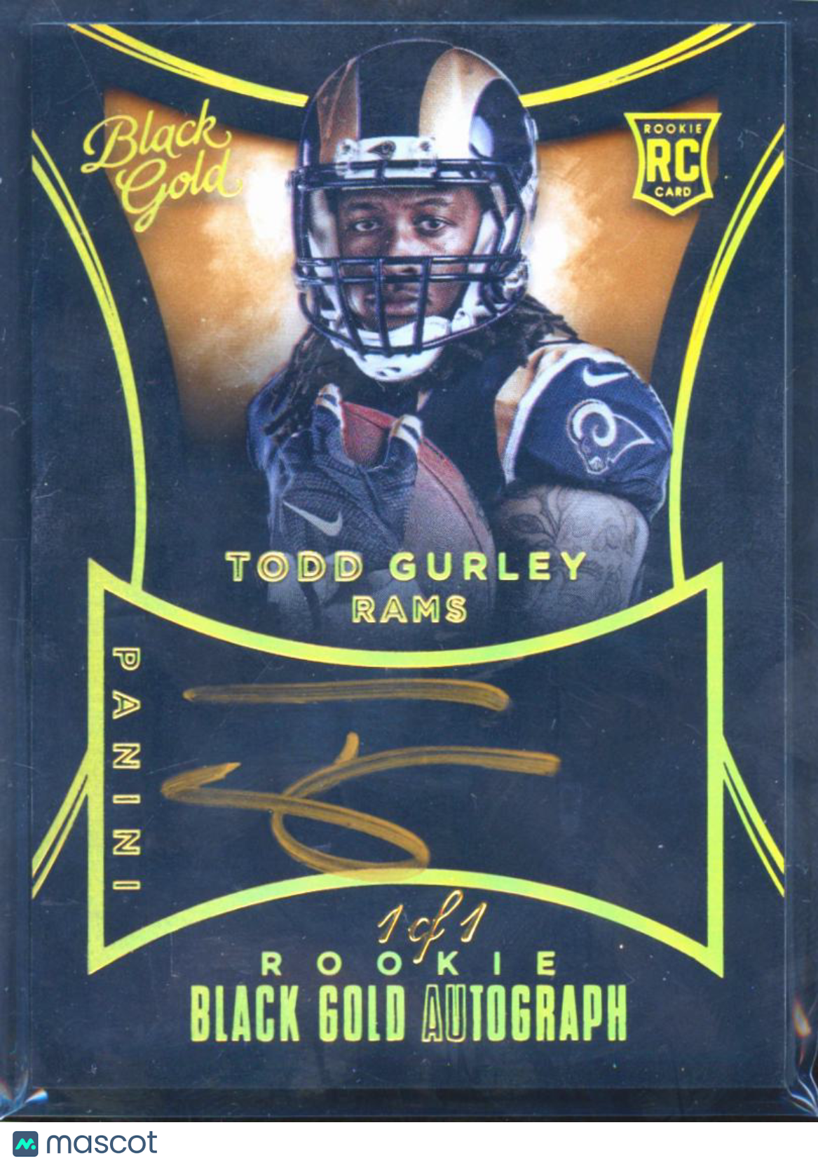 Todd Gurley 2016 Black Gold Auto Autograph RC Rookie 1/1 St. Louis Rams