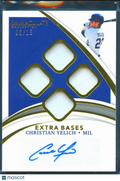 Christian Yelich 2021 Immaculate Auto Autograph Game Worn Patch 6/15 Brewers