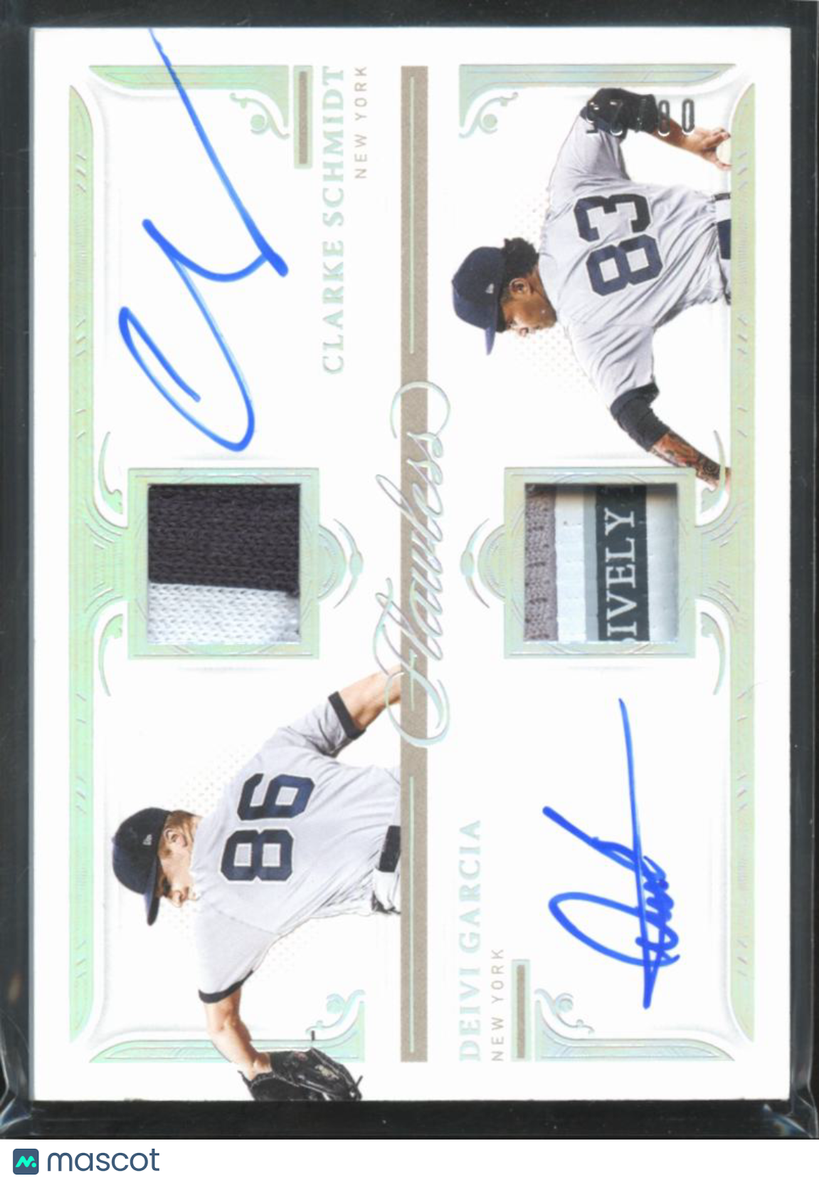 Deivi Garcia / Clarke Schmidt 2021 Flawless Auto Autograph Patch /25 Yankees