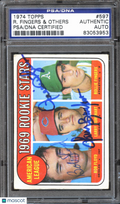 Rollie Fingers / Floyd / Burchart 1974 1969 Topps Auto Autograph PSA Authentic