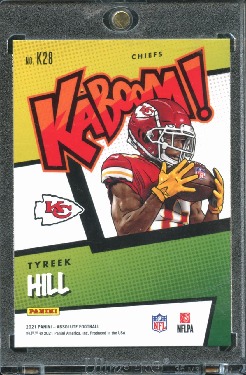 Tyreek Hill 2021 Absolute KABOOM SSP CASE HIT #K28 Kansas City Chiefs
