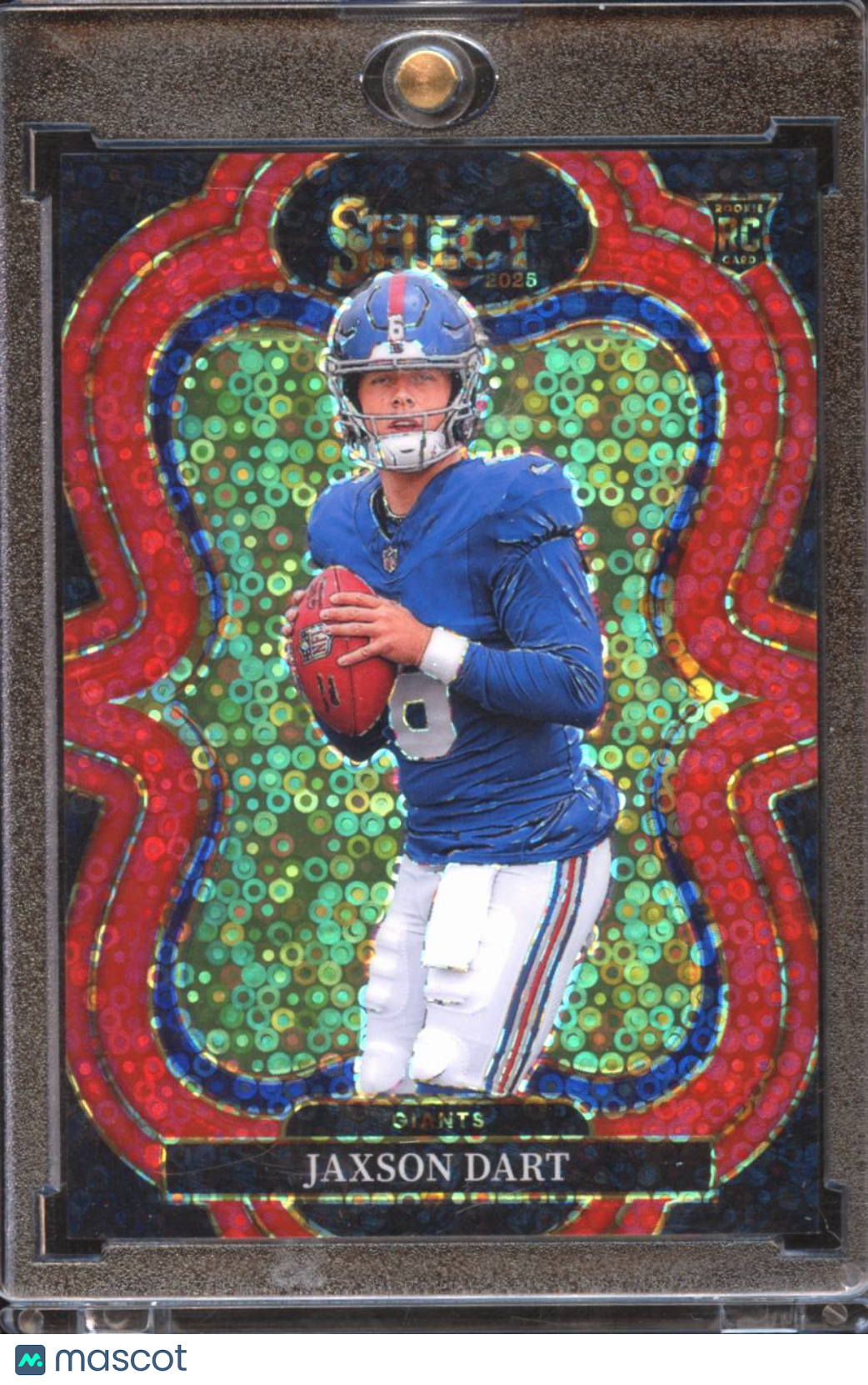 Jaxson Dart 2025 Select Suite Level RC Red Disco Prizm 18/49 New York Giants