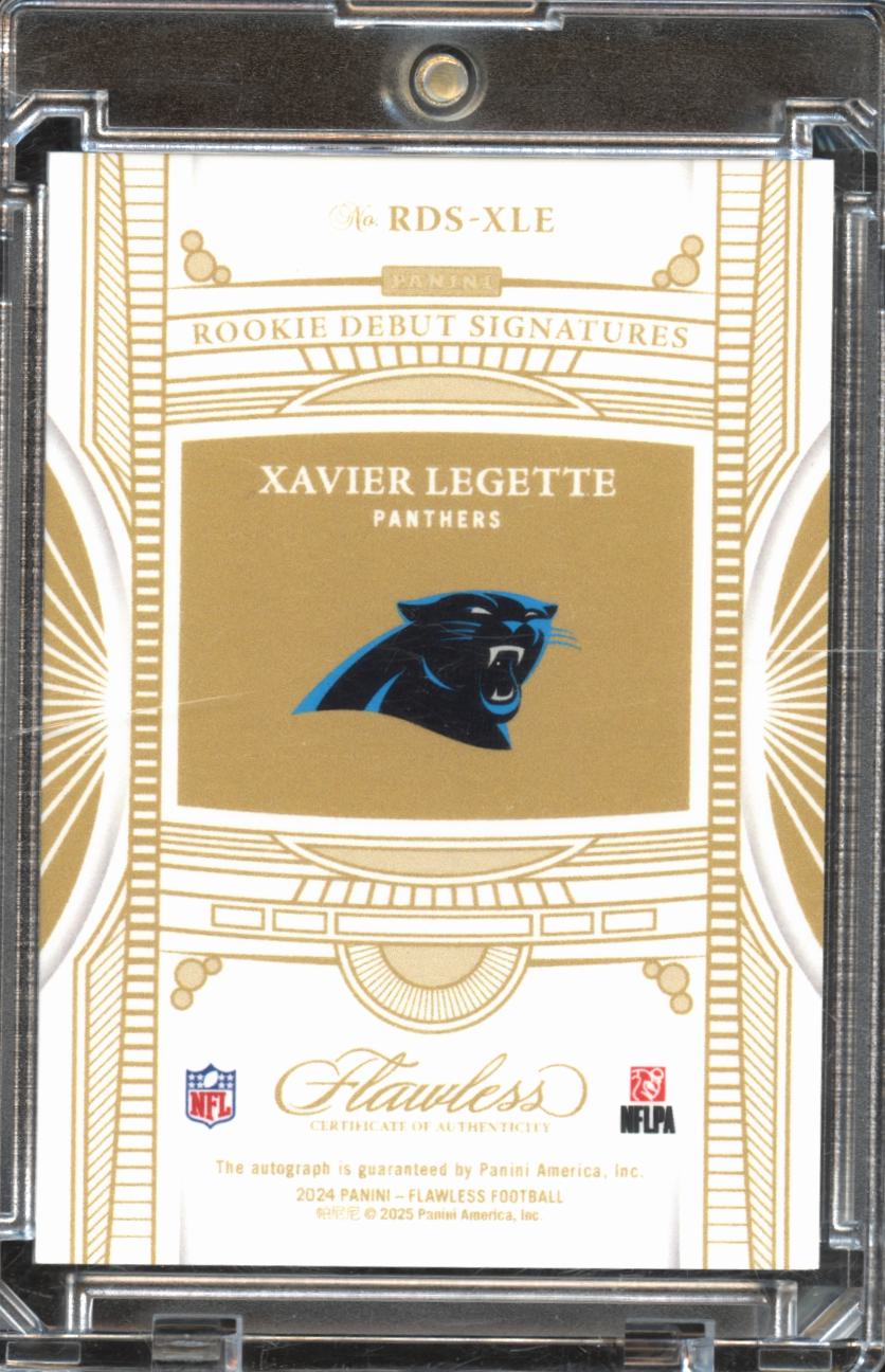 Xavier Legette 2024 Flawless Auto Autograph GOLD Rookie RC 11/25 Panthers