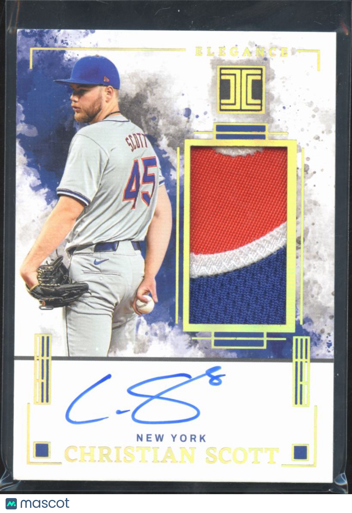 Christian Scott 2025 Impeccable Auto Autograph Patch 5/10 New York Mets