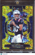 Drake Maye 2025 Select GOLD Disco Prizm SSP 9/10 New England Patriots