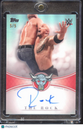 The Rock 2025 Topps Exalted WWE Red On Card Auto Autograph 5/5 Wrestling