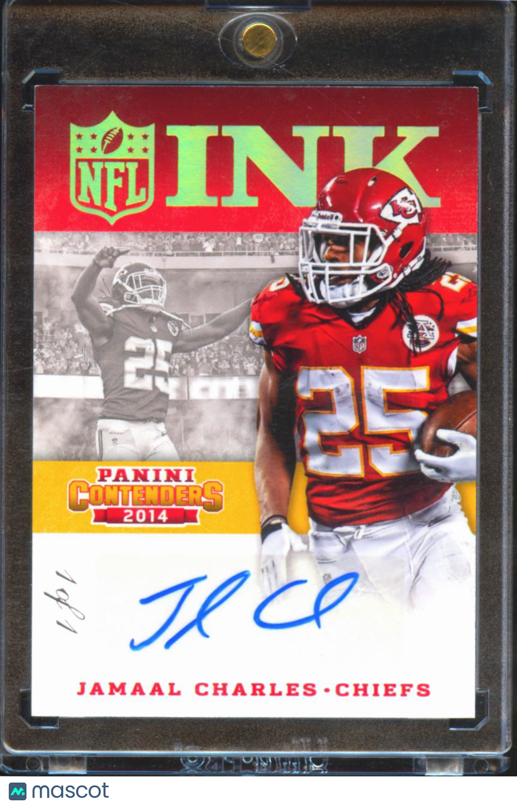 Jamaal Charles 2014 Contenders NFL Ink Auto Autograph 1/1 Kansas City Chiefs