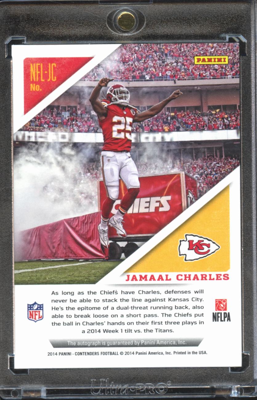 Jamaal Charles 2014 Contenders NFL Ink Auto Autograph 1/1 Kansas City Chiefs
