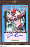 Jim Brown 2022 Leaf Metal Auto Autograph Blue 17/20 Cleveland Browns